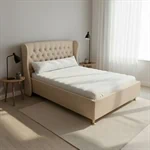 מיטה מרופדת מעוצבת דגם: "ספיר"