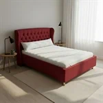 מיטה מרופדת מעוצבת דגם: "ספיר" 2