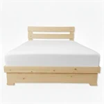 מיטה מעץ מלא כולל ארגז מצעים זוגי בוכנות 4