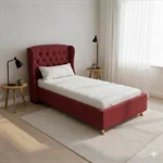 מיטת יחיד מרופדת דגם: "ספיר" 2