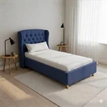 מיטת יחיד מרופדת דגם: "ספיר" 3