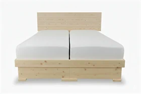 בסיס מיטה יהודית מעץ מלא כולל ארגז מצעים וראש