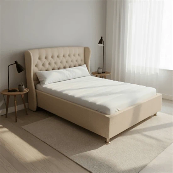 מיטה מרופדת מעוצבת דגם: "ספיר"