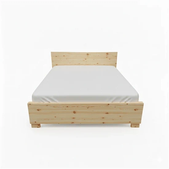 מיטה מעץ מלא דגם: "נריה" זוגי/יחיד