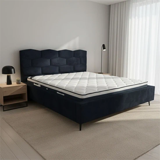 מיטת מעצבים מרופדת דגם "שונית" זוגי/יחיד